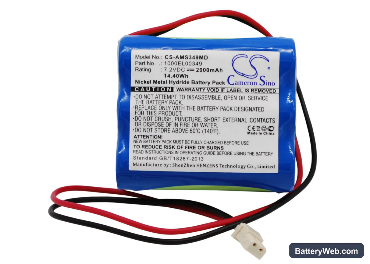 Alaris Medicalsystems GW Volumetric pump Replacement Battery, 7.2V, 2000mAh, Ni-MH 1