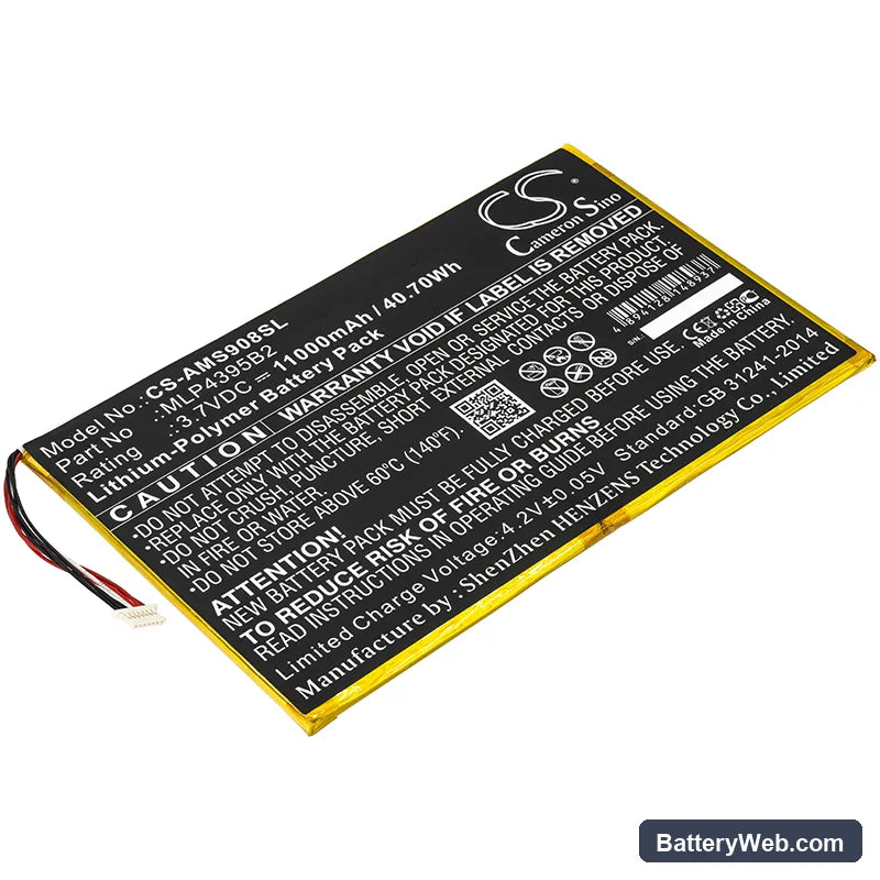 Autel MaxiSys MS908 Replacement Battery, 3.7V, 11000mAh, Li-Polymer 1