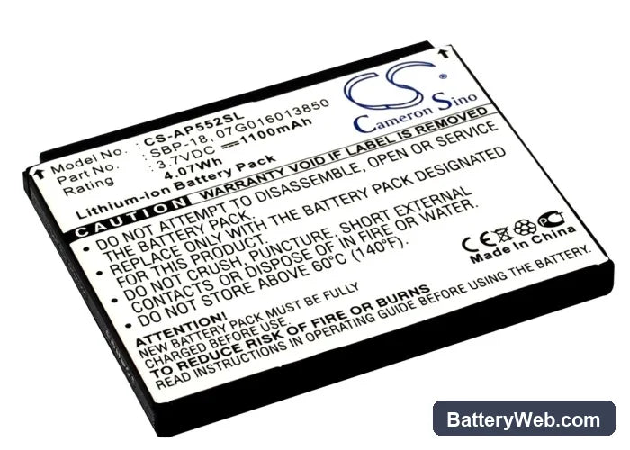 Asus P552w Replacement Battery, 3.7V, 1100mAh, Li-ion 2