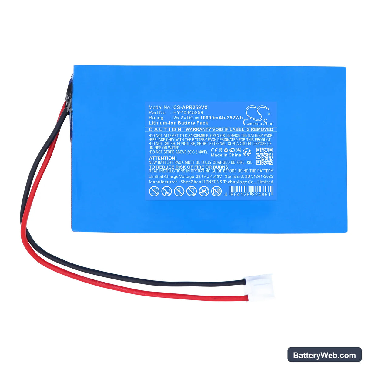 Aiper Seagull 3000 Wall-Climbing Cordless Pool Cleaner Replacement Battery, 25.2V, 10000mAh, Li-ion 3