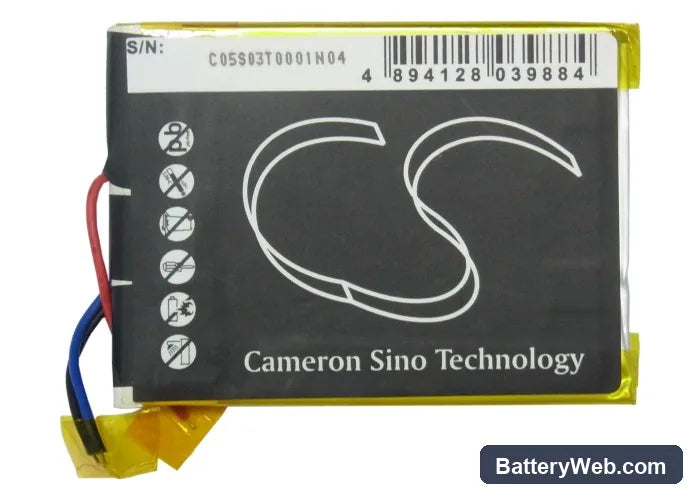 Archos 43 Internet Tablet Replacement Battery, 3.7V, 1600mAh, Li-Polymer 6