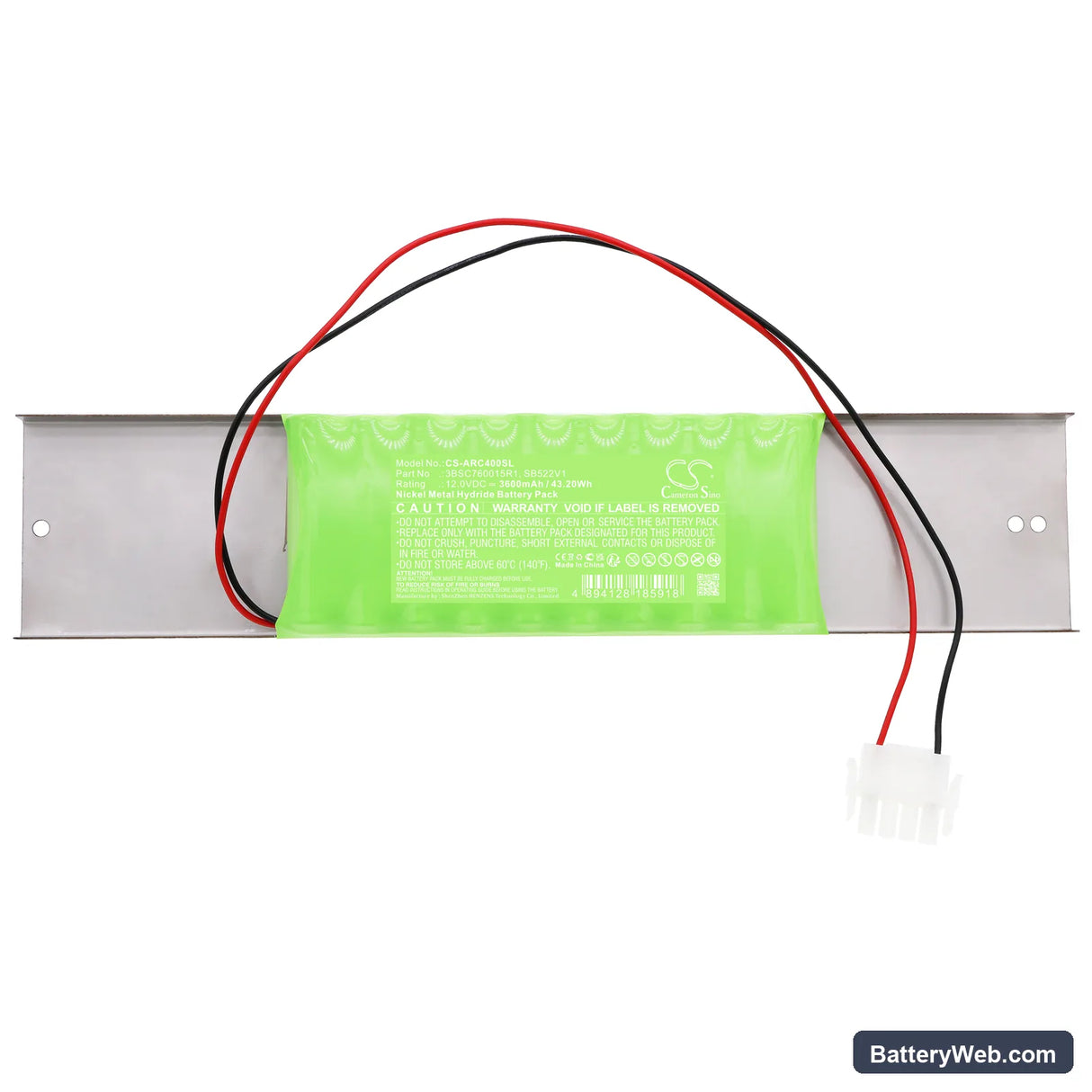 ABB AC400 Replacement Battery, 12V, 3600mAh, Ni-MH 3