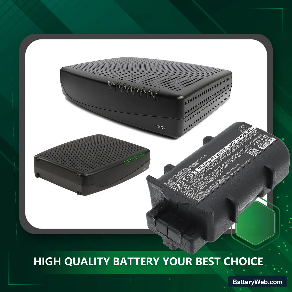 ARRIS TM602G/115 Replacement Battery, 7.4V, 2600mAh, Li-ion 6