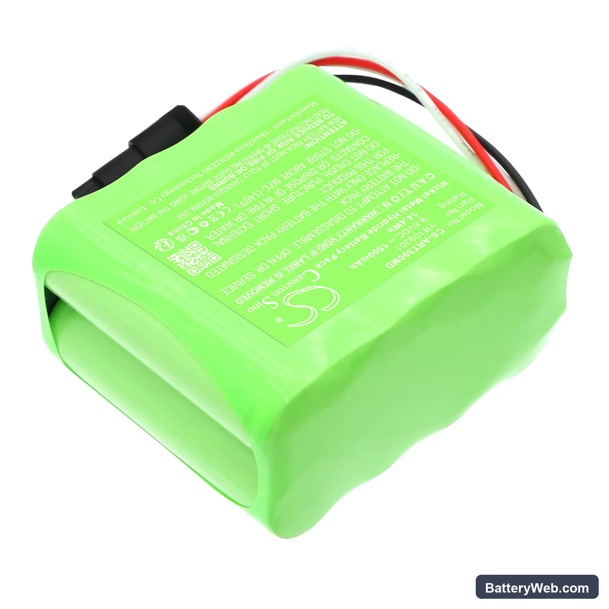 Air Liquide Blease 5500 Osiris 3 Replacement Battery, 9.6V, 1500mAh, Ni-MH 2