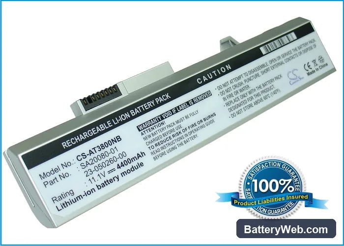 Averatec 3700 Replacement Battery, 11.1V, 4400mAh, Li-ion 1