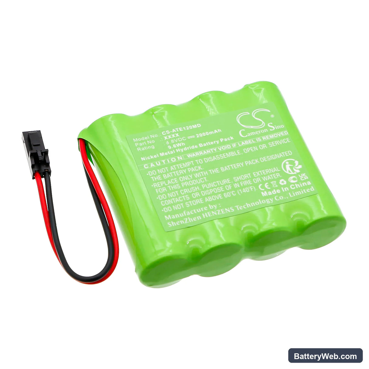 Aitecs SEP10s Replacement Battery, 4.8V, 2000mAh, Ni-MH 1