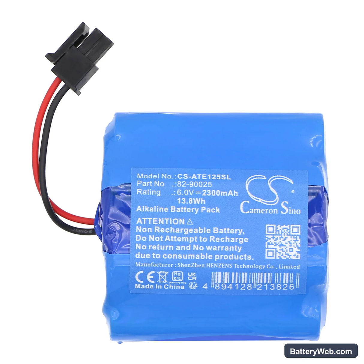 ATS Electro-Lube 125cc Ultimate Luber Replacement Battery, 6V, 2300mAh, Alkaline 3