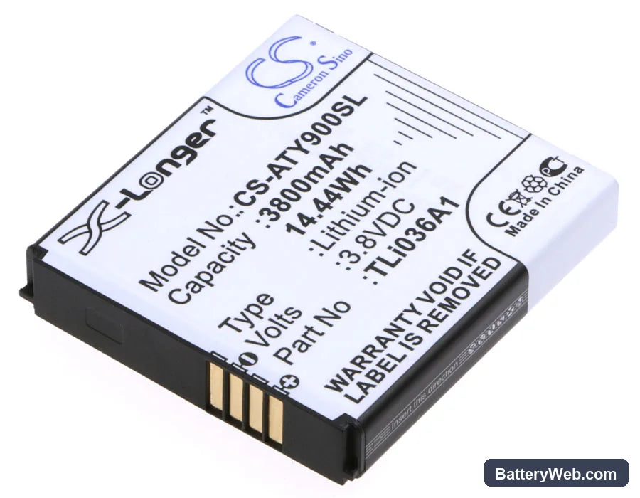 Alcatel One Touch Link Y900 Replacement Battery, 3.8V, 3800mAh, Li-ion 1