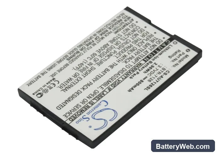 AudioVox CDM-7126 Replacement Battery, 3.7V, 800mAh, Li-ion 2