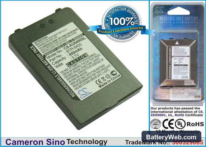 AudioVox CDM-8400 Replacement Battery, 3.7V, 850mAh, Li-ion 1