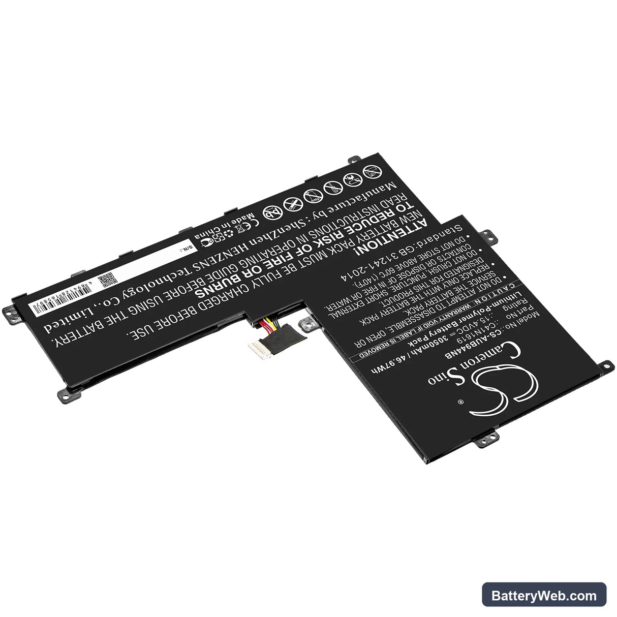 Asus B9440UA-GV0361R Replacement Battery, 15.4V, 3050mAh, Li-Polymer 2