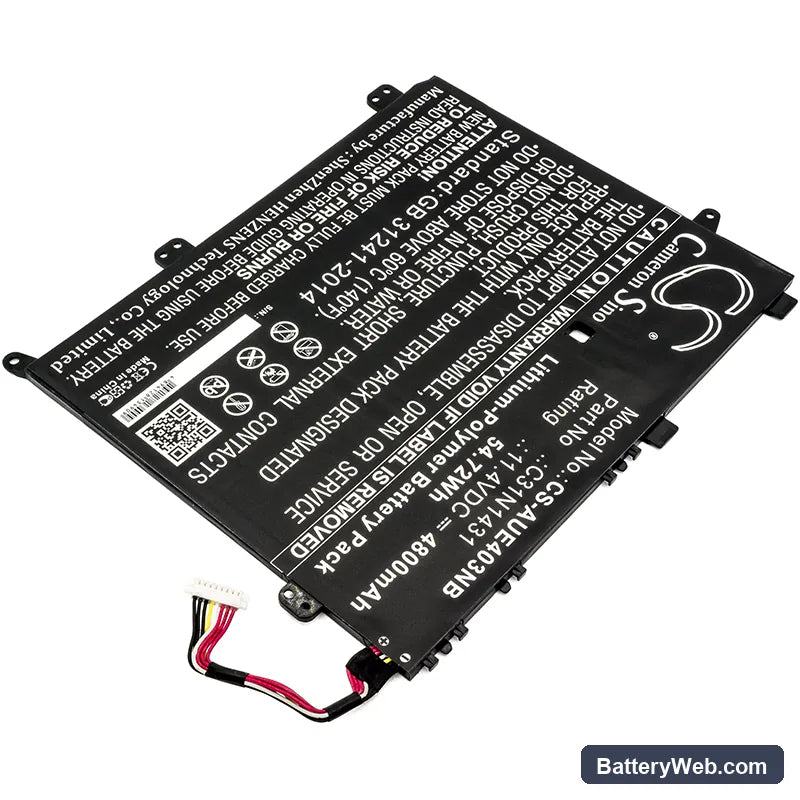 Asus Eee Book E403SA Replacement Battery, 11.4V, 4800mAh, Li-Polymer 2