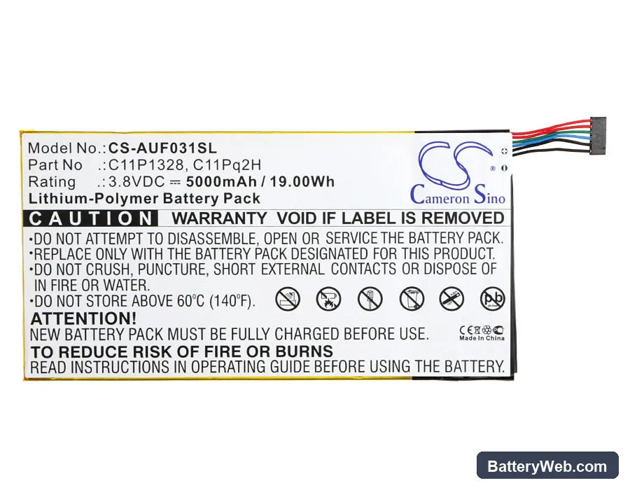 Asus Transformer Pad 3G Replacement Battery, 3.8V, 5000mAh, Li-Polymer 5