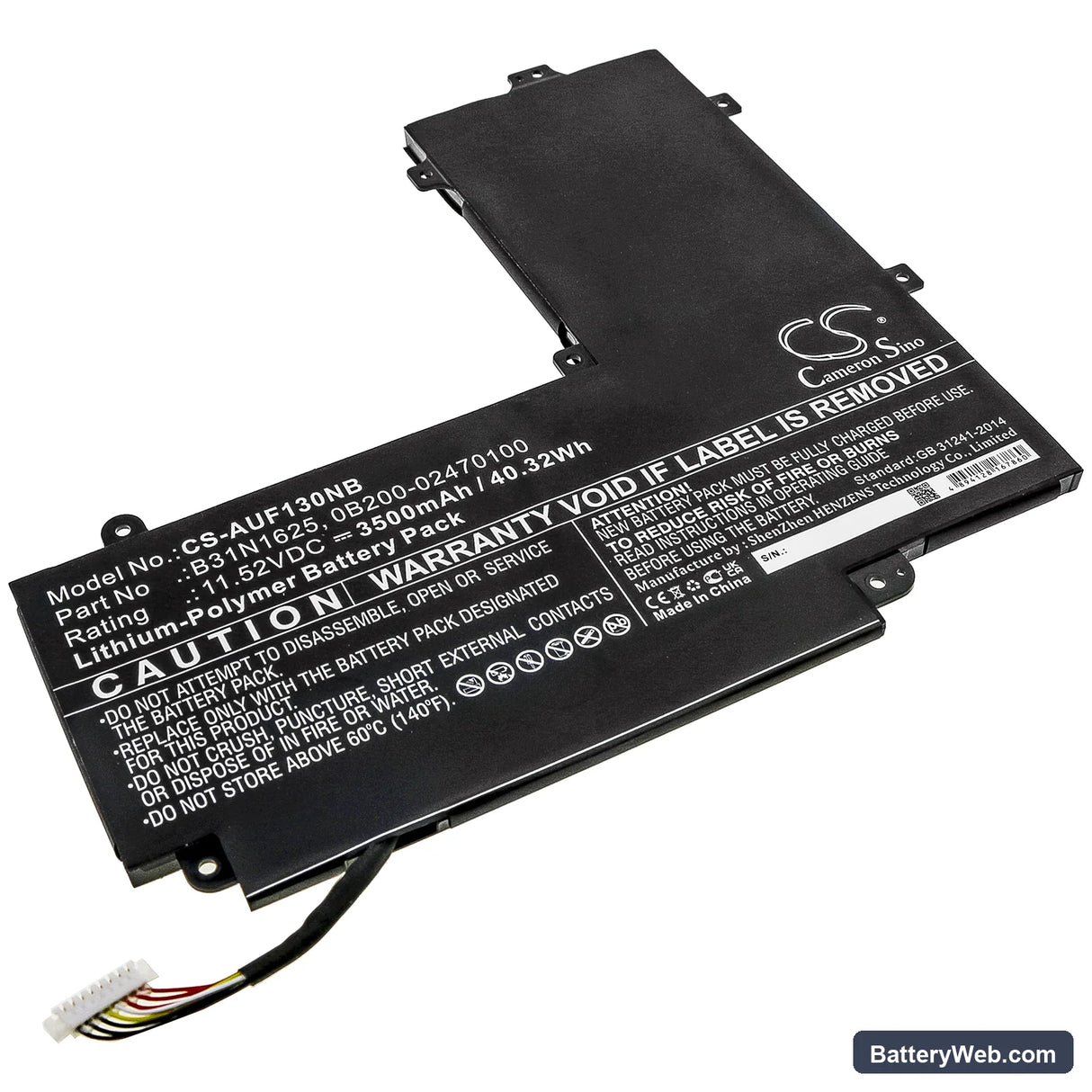 Asus VivoBook Flip 12 TP203NAH-BP054T Replacement Battery, 11.52V, 3500mAh, Li-Polymer 1