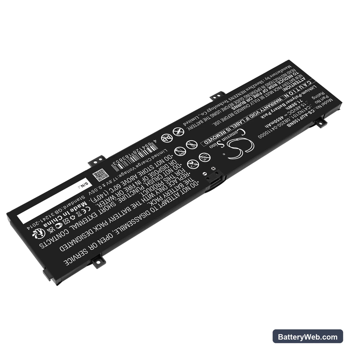 Asus TUF Dash F15 FX517ZE-HN046W Replacement Battery, 15.48V, 4650mAh, Li-Polymer 2
