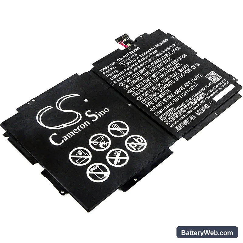 Asus Transformer Book T300FA Replacement Battery, 7.6V, 3900mAh, Li-Polymer 1