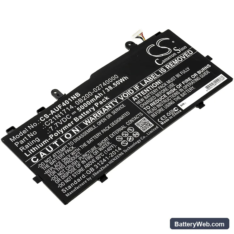 Asus VivoBook Flip 14 TP401CA-EC012T Replacement Battery, 7.7V, 5000mAh, Li-Polymer 1
