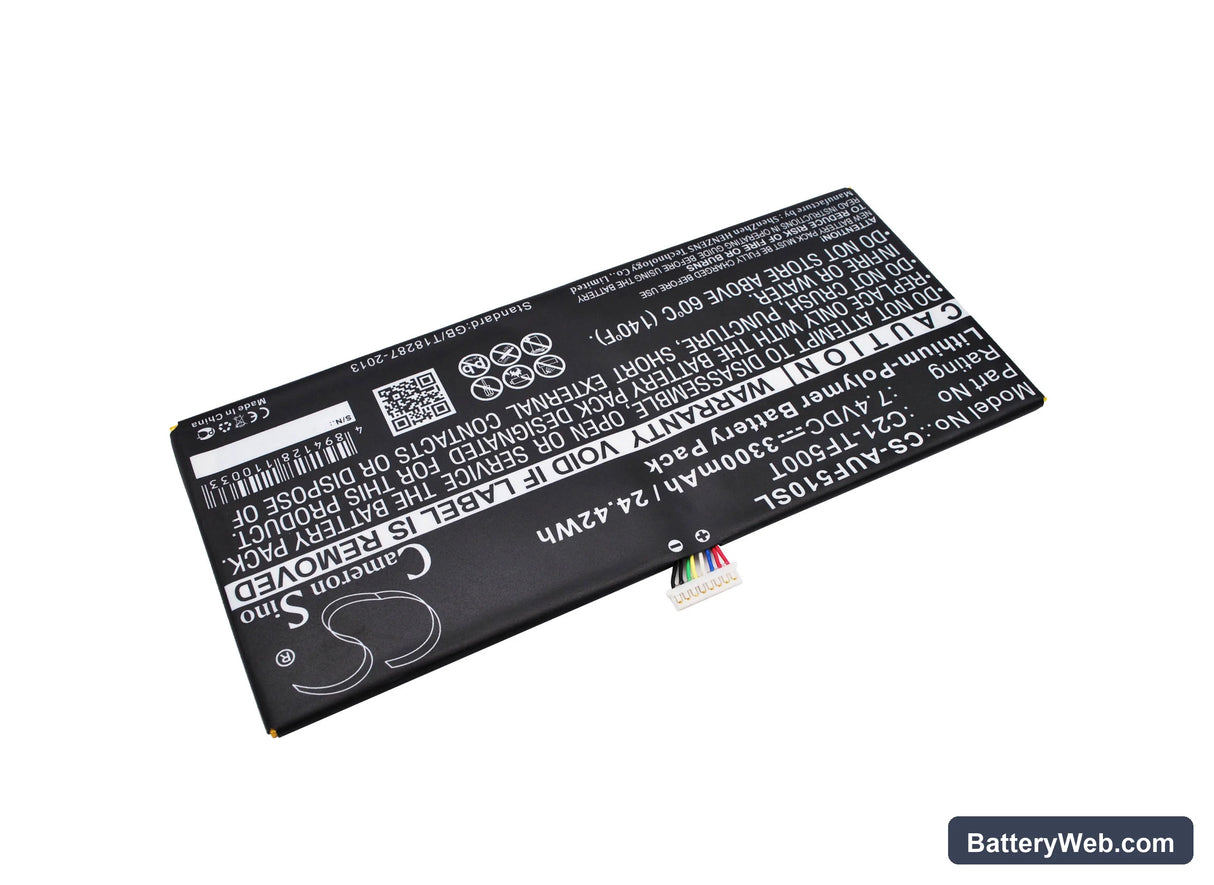 Asus Transformer Pad TF500T Replacement Battery, 7.4V, 3300mAh, Li-Polymer 2