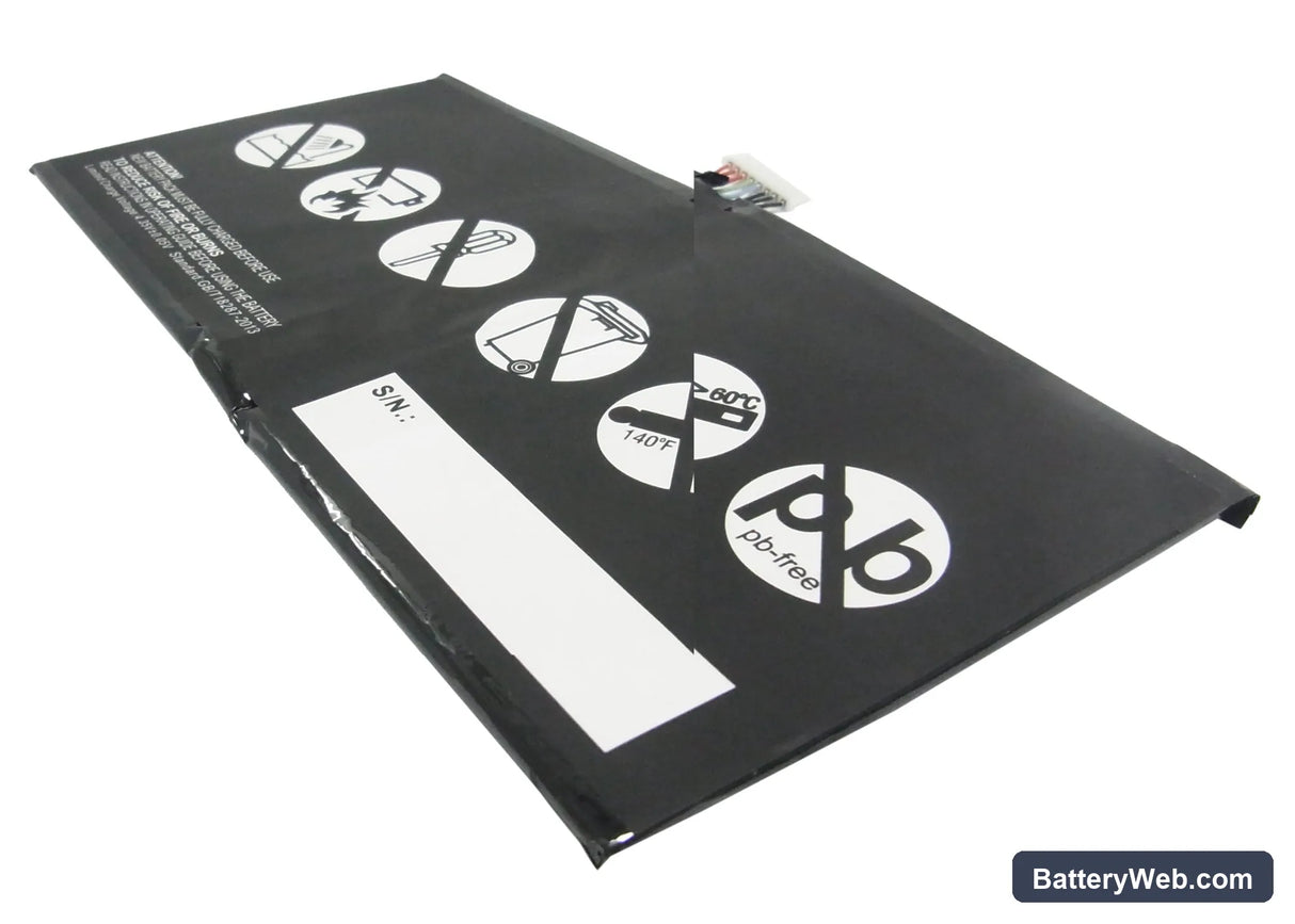 Asus Transformer TF701T Replacement Battery, 3.8V, 8150mAh, Li-Polymer 3