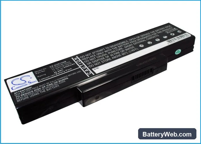 Asus A72 Replacement Battery, 11.1V, 4400mAh, Li-ion 2