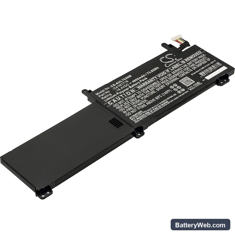 Asus ROG Strix GL703GM Scar Edition Replacement Battery, 15.4V, 4800mAh, Li-Polymer 1