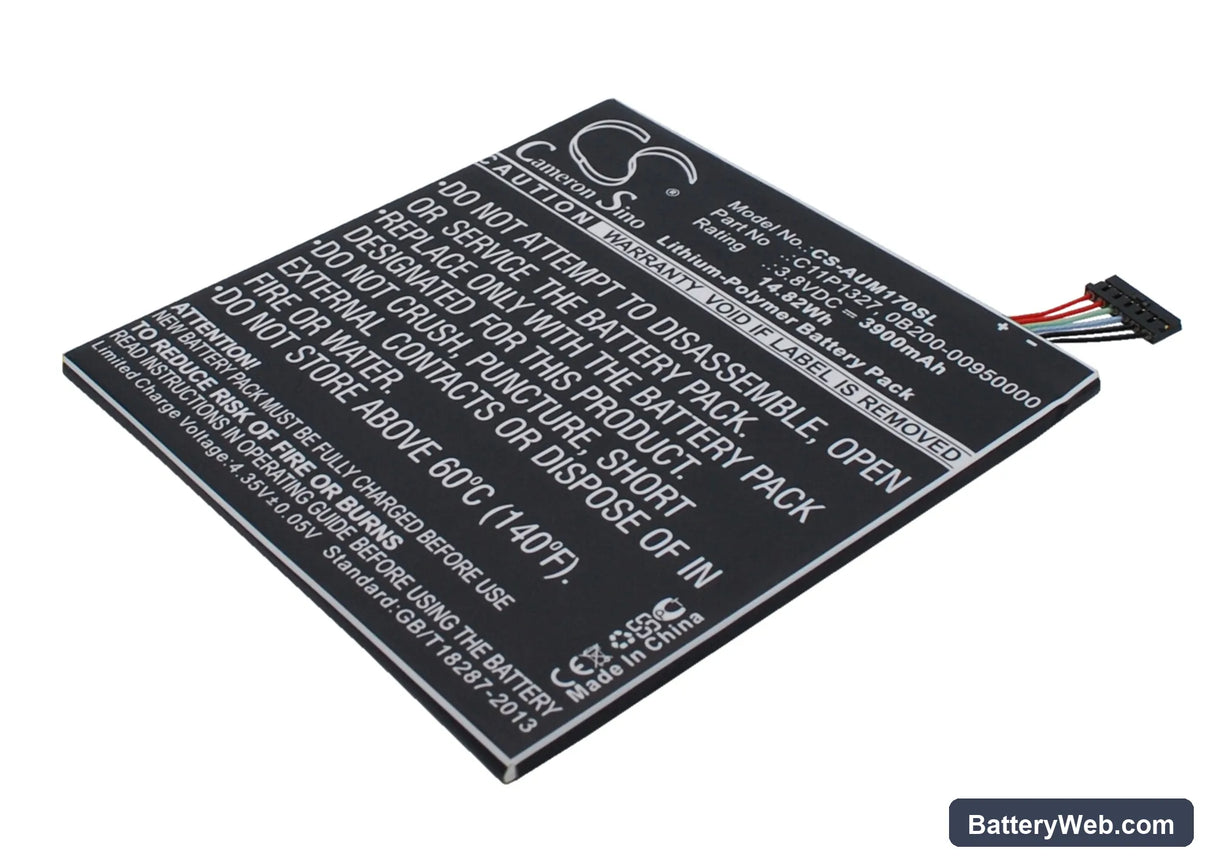 Asus MeMO Pad ME170C Replacement Battery, 3.8V, 3900mAh, Li-Polymer 3