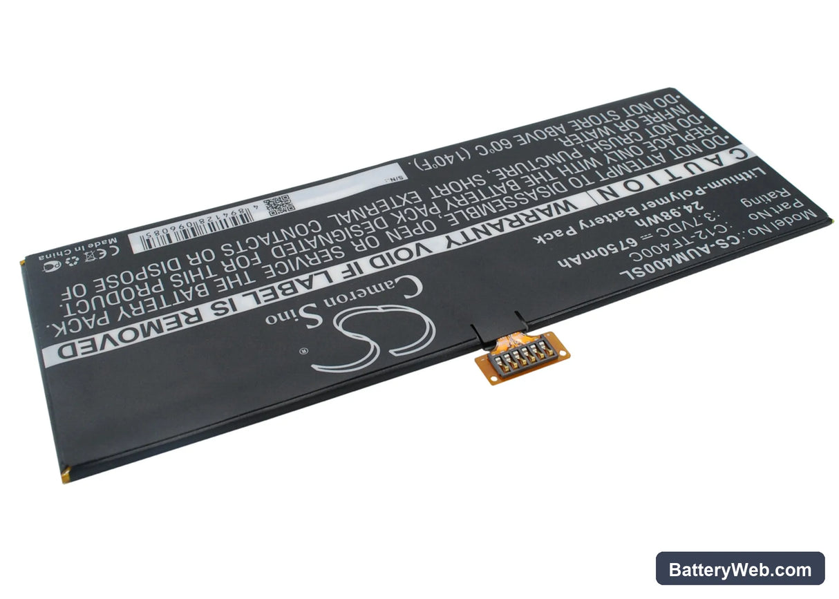Asus VivoTab Smart ME400C Replacement Battery, 3.7V, 6750mAh, Li-Polymer 3