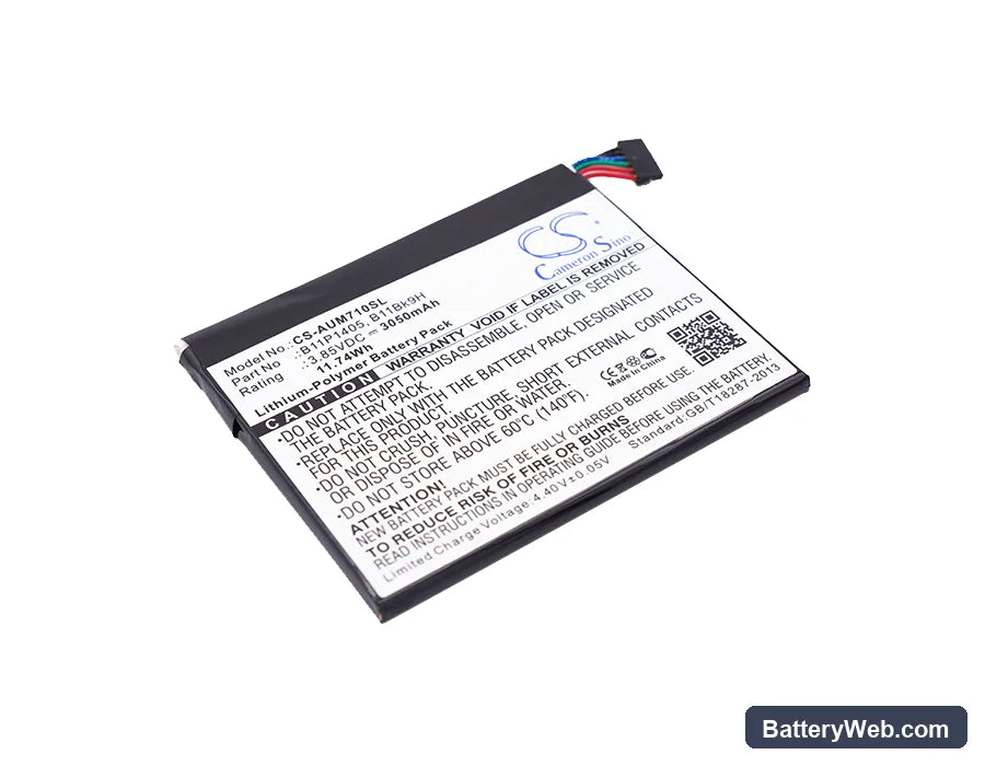 Asus MeMO Pad 7 ME70CX Replacement Battery, 3.85V, 3050mAh, Li-ion 1