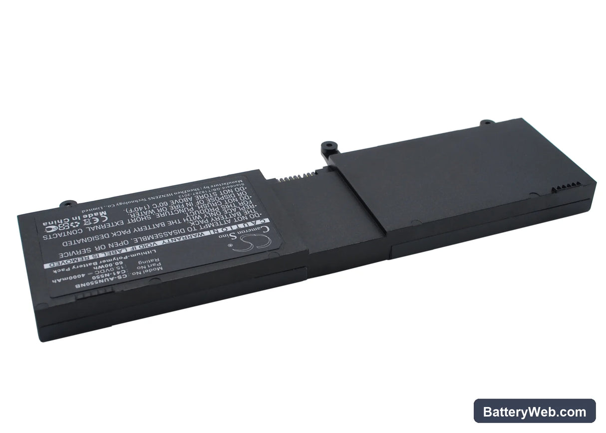Asus N550 Replacement Battery, 15V, 4000mAh, Li-Polymer 3