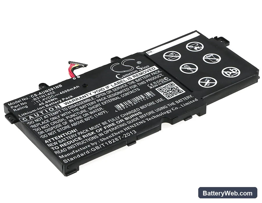 Asus N591LB Replacement Battery, 11.4V, 4000mAh, Li-ion 1
