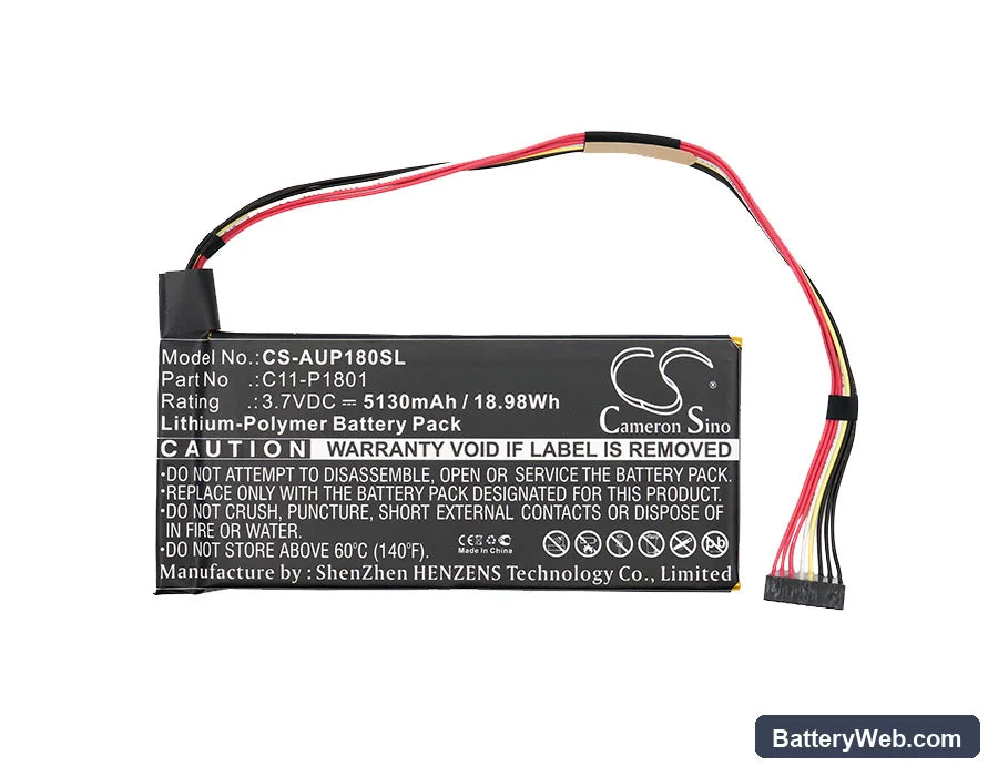 Asus Transformer AiO Replacement Battery, 3.7V, 5130mAh, Li-Polymer 5