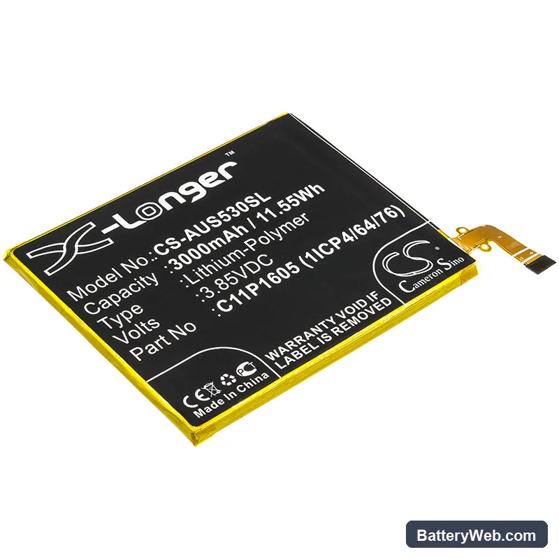 Asus ZenFone 3 Deluxe Replacement Battery, 3.85V, 3000mAh, Li-Polymer 1