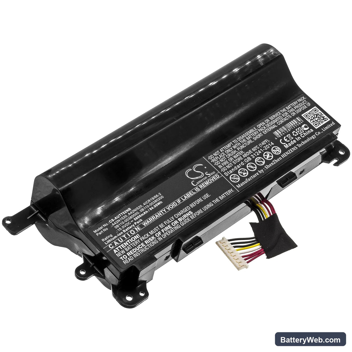 Asus G752VY-T7031T Replacement Battery, 15V, 5600mAh, Li-ion 1