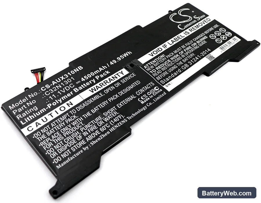 Asus Zenbook UX31LA Replacement Battery, 11.1V, 4500mAh, Li-Polymer 1