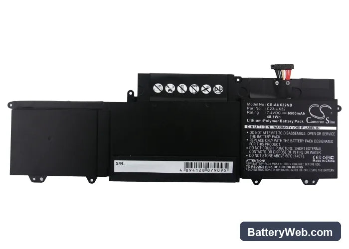 Asus UX32 Replacement Battery, 7.4V, 6500mAh, Li-Polymer 5