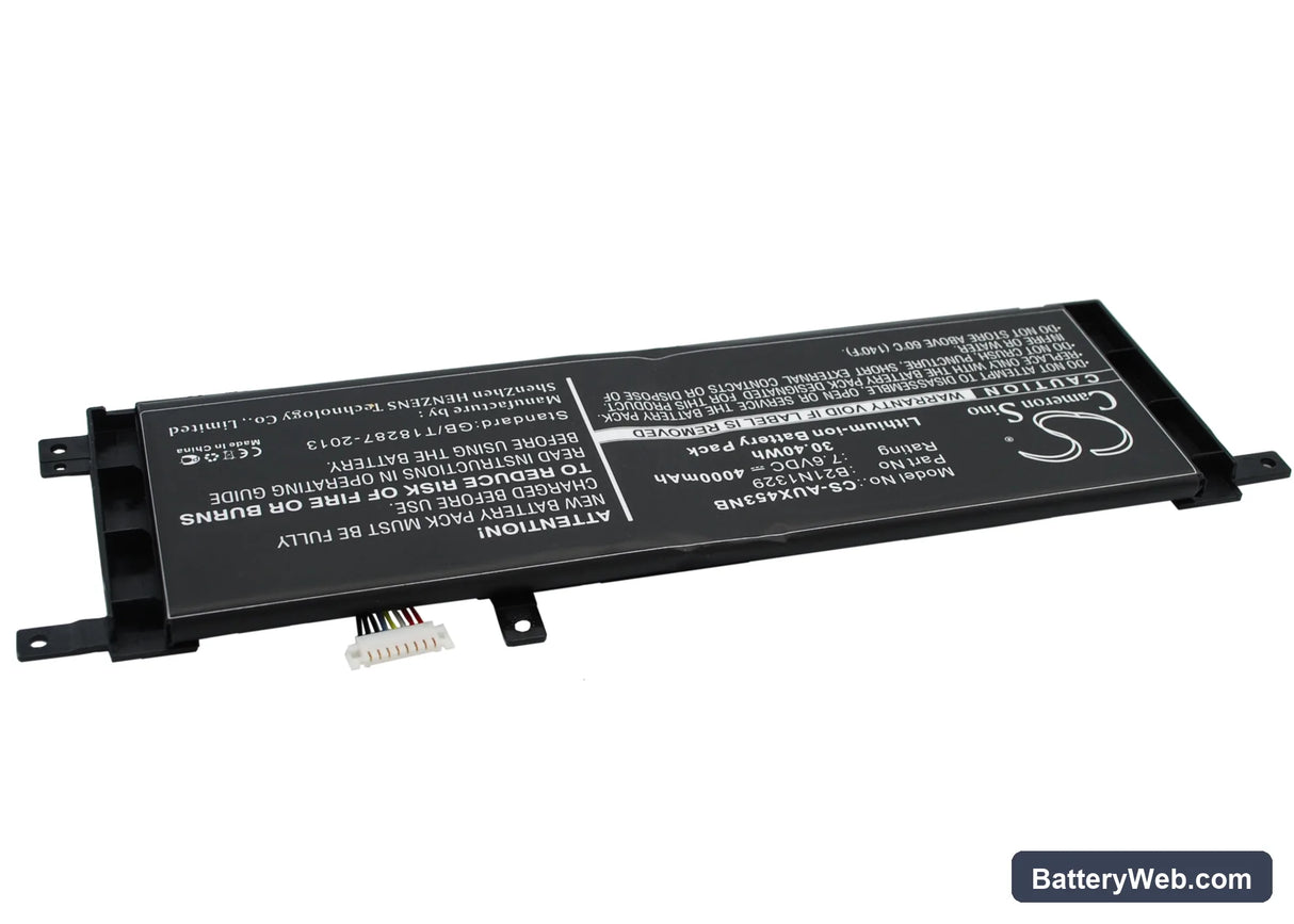 Asus X453 Replacement Battery, 7.6V, 4000mAh, Li-ion 3