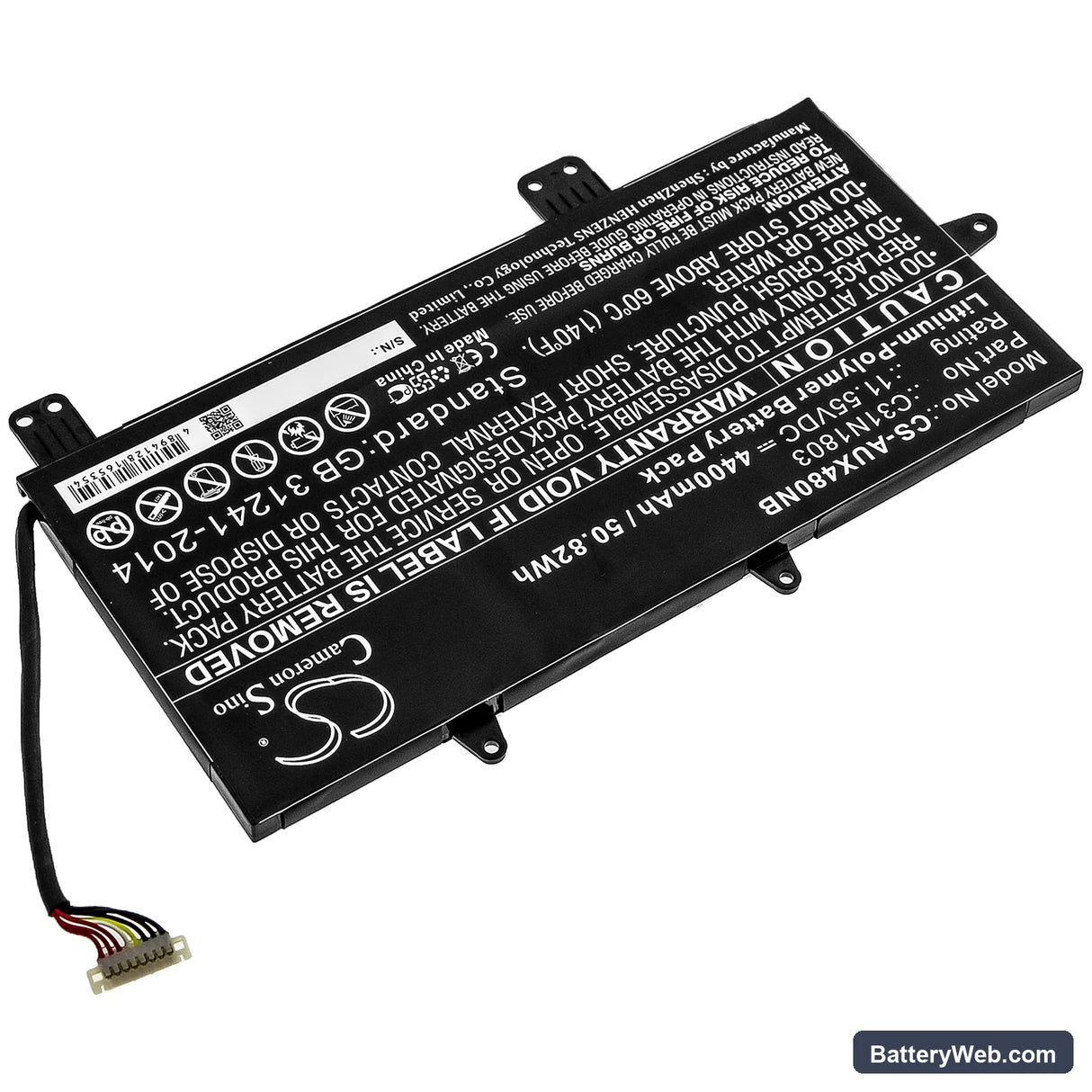 Asus ZenBook Pro 14 UX480 Replacement Battery, 11.55V, 4400mAh, Li-Polymer 2