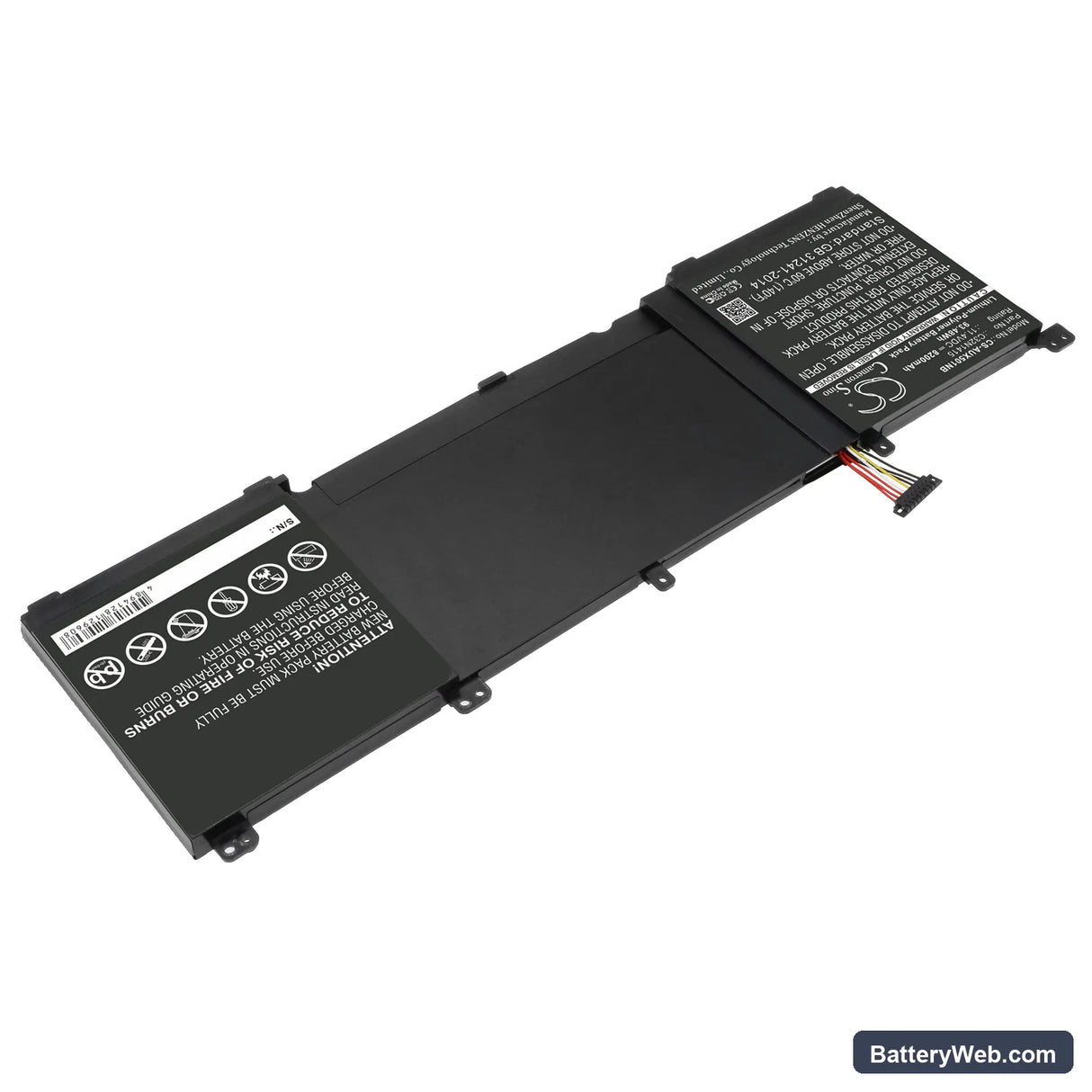 Asus ZenBook Pro UX501J Replacement Battery, 11.4V, 8200mAh, Li-Polymer 2
