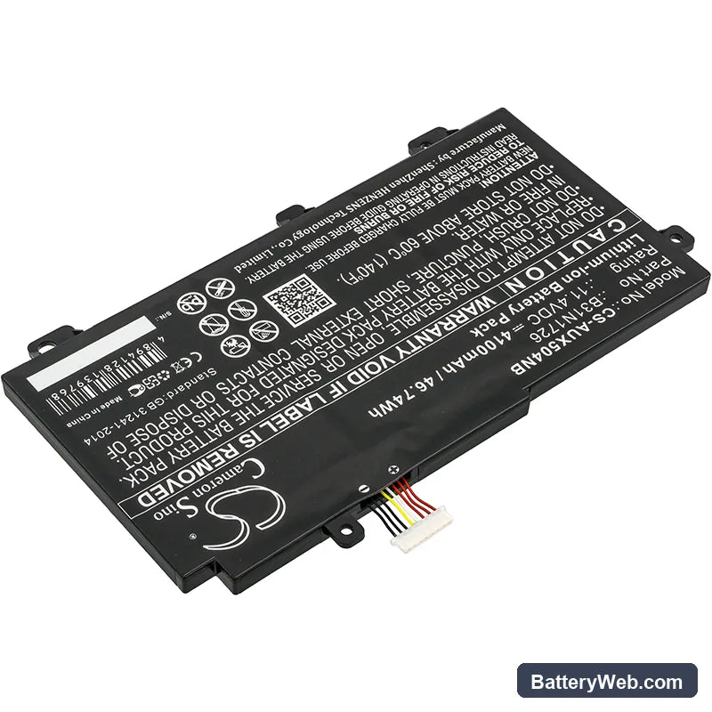 Asus FX504 Replacement Battery, 11.4V, 4100mAh, Li-ion 3