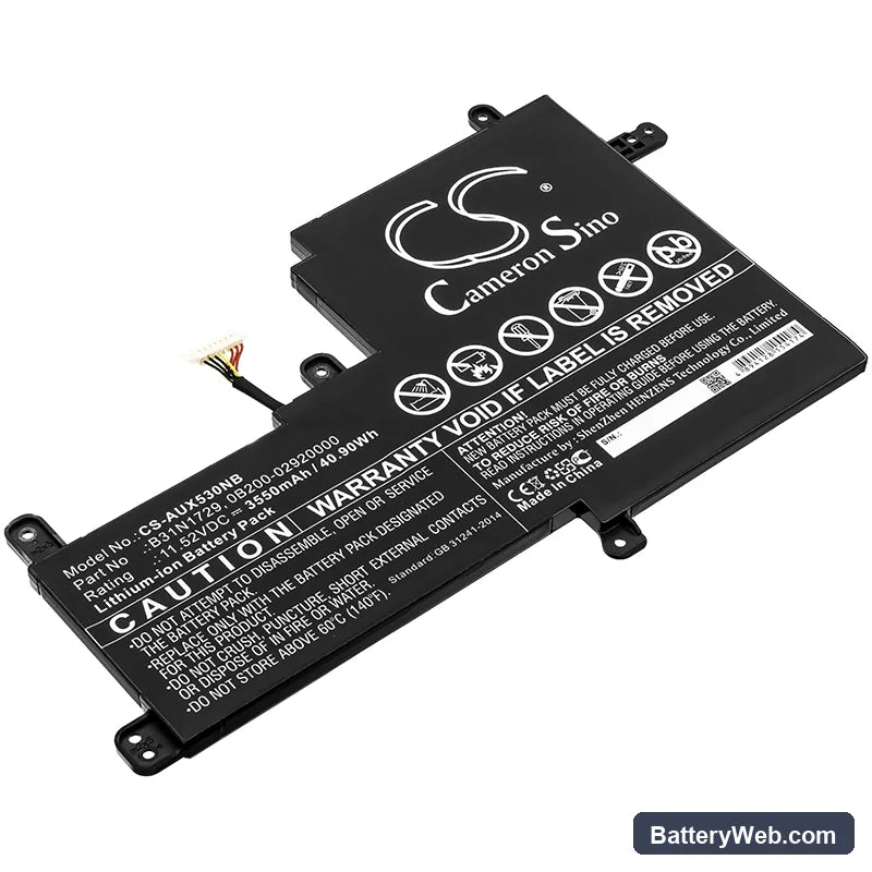 Asus VivoBook S15 S530UA Replacement Battery, 11.52V, 3550mAh, Li-ion 1