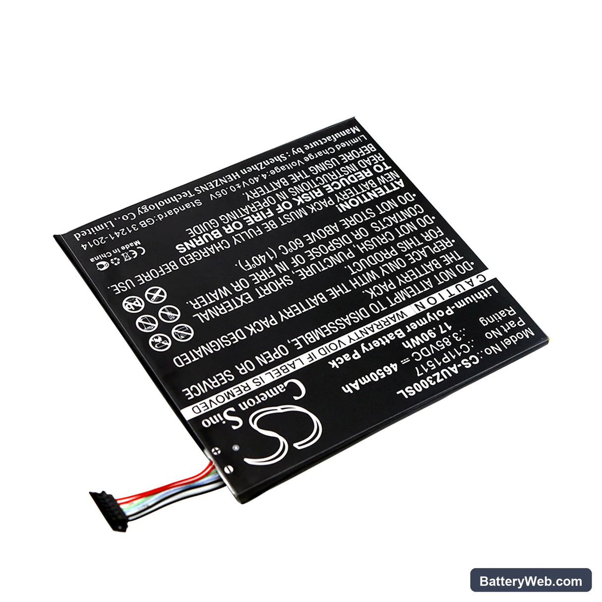 Asus ZenPad C 7.0 P01Z Replacement Battery, 3.85V, 4650mAh, Li-Polymer 2