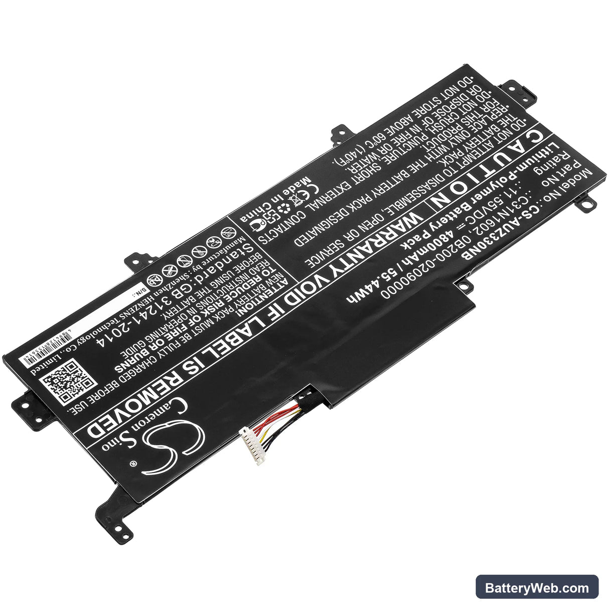 Asus Zenbook UX330UA-FB161T Replacement Battery, 11.55V, 4800mAh, Li-Polymer 2
