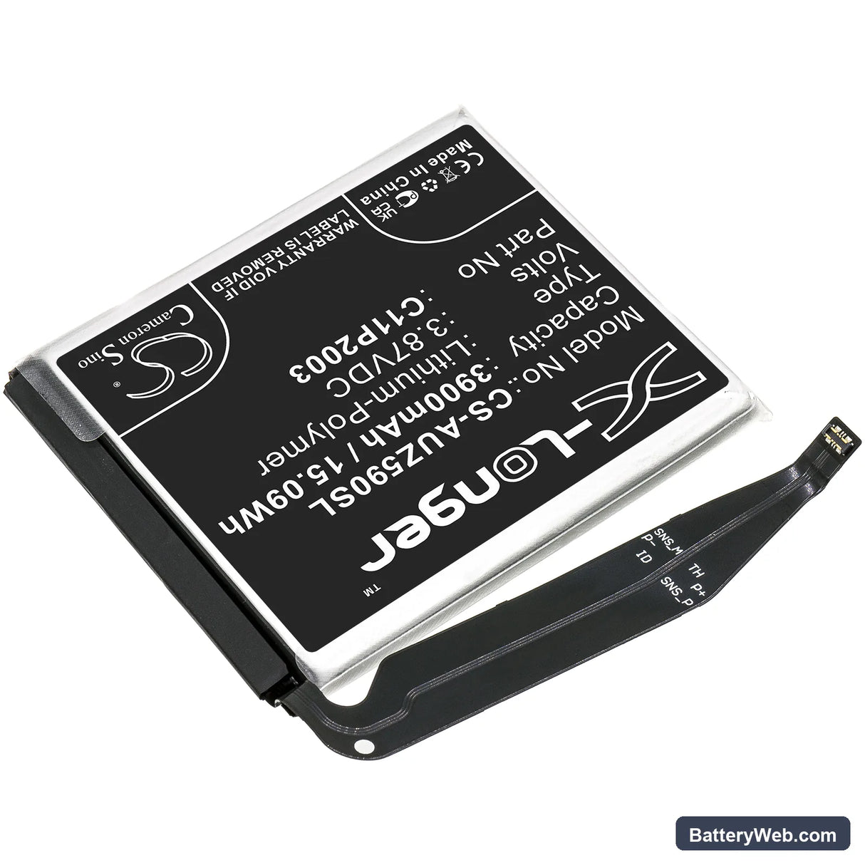 Asus ZenFone 8 Replacement Battery, 3.87V, 3900mAh, Li-Polymer 2