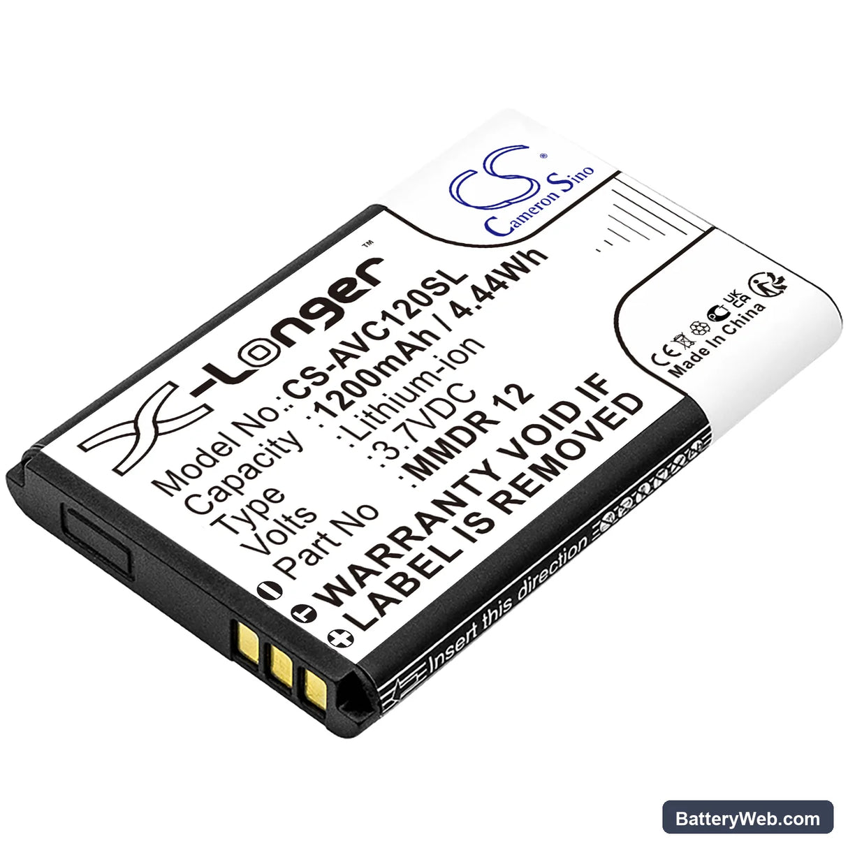 First 1925-1 Replacement Battery, 3.7V, 1200mAh, Li-ion 1