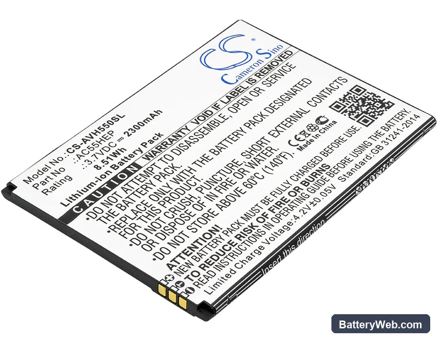 Archos A55 Helium Replacement Battery, 3.7V, 2300mAh, Li-ion 1