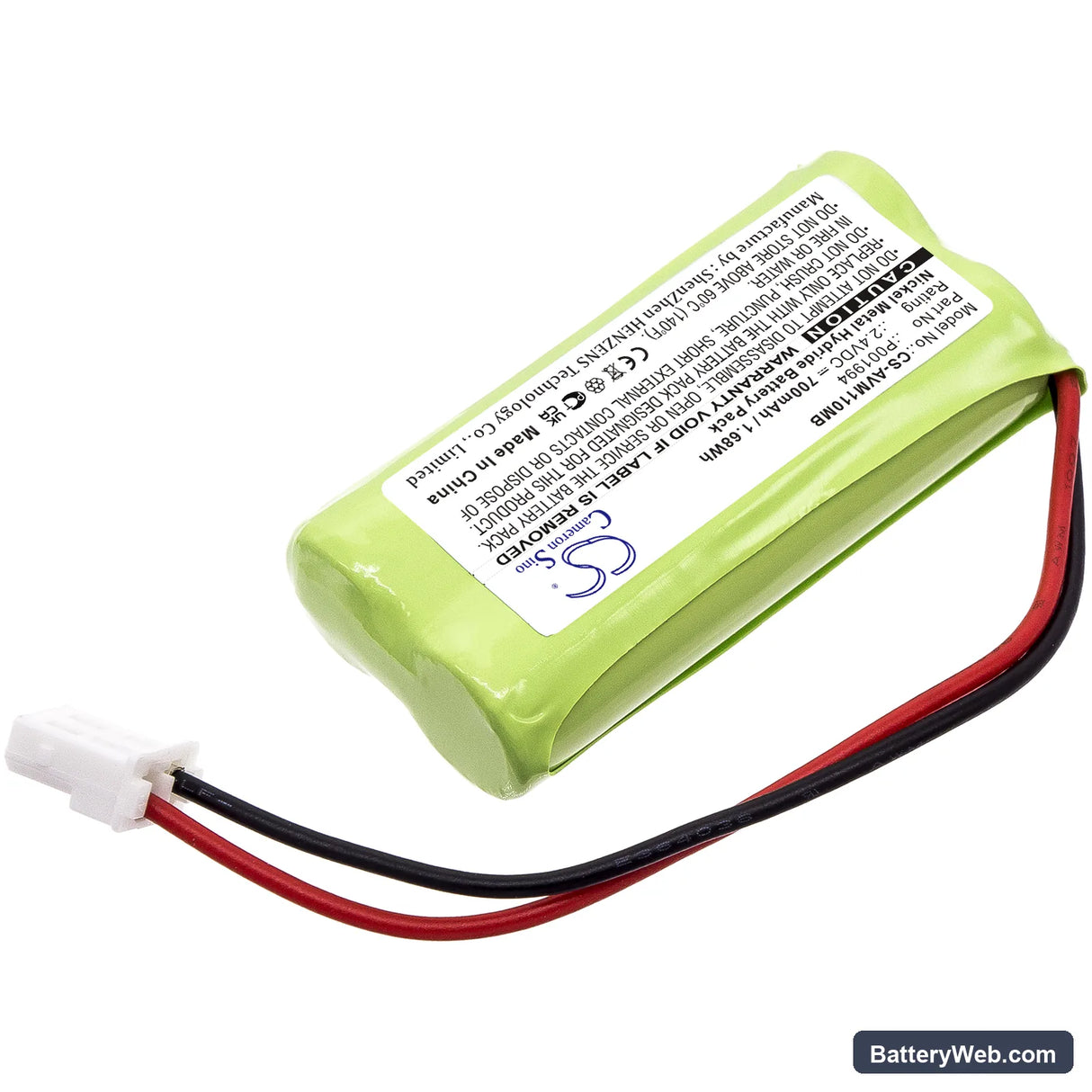 Alecto DBX-111 Replacement Battery, 2.4V, 700mAh, Ni-MH 2