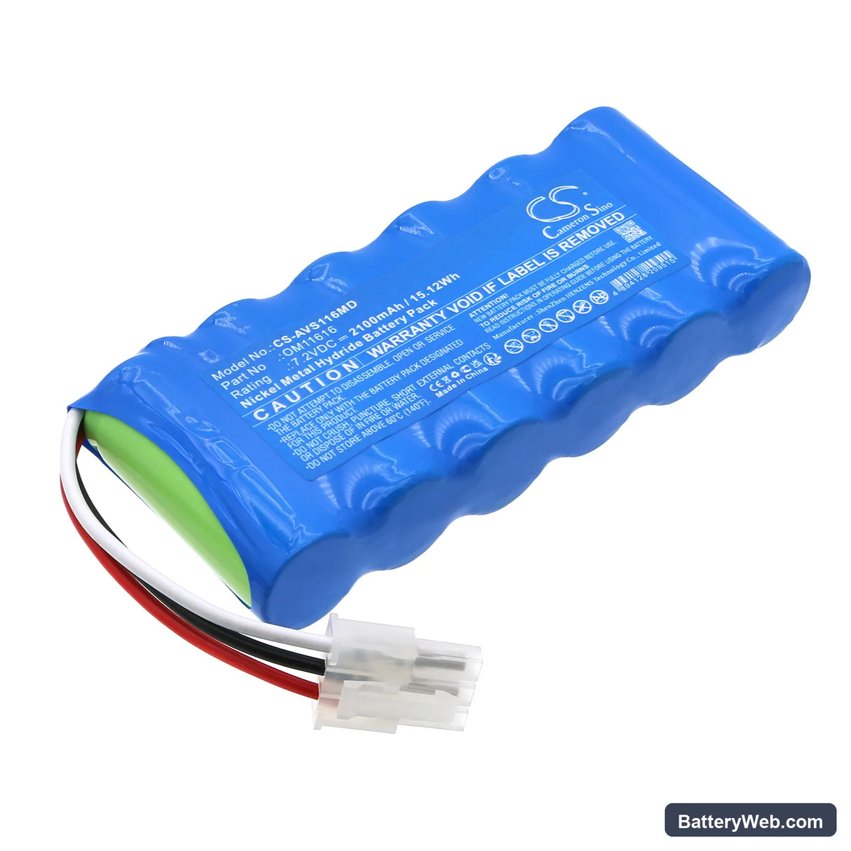 Viasys Healthcare Nicolet Vascular Versalab SE Replacement Battery, 7.2V, 2100mAh, Ni-MH 1