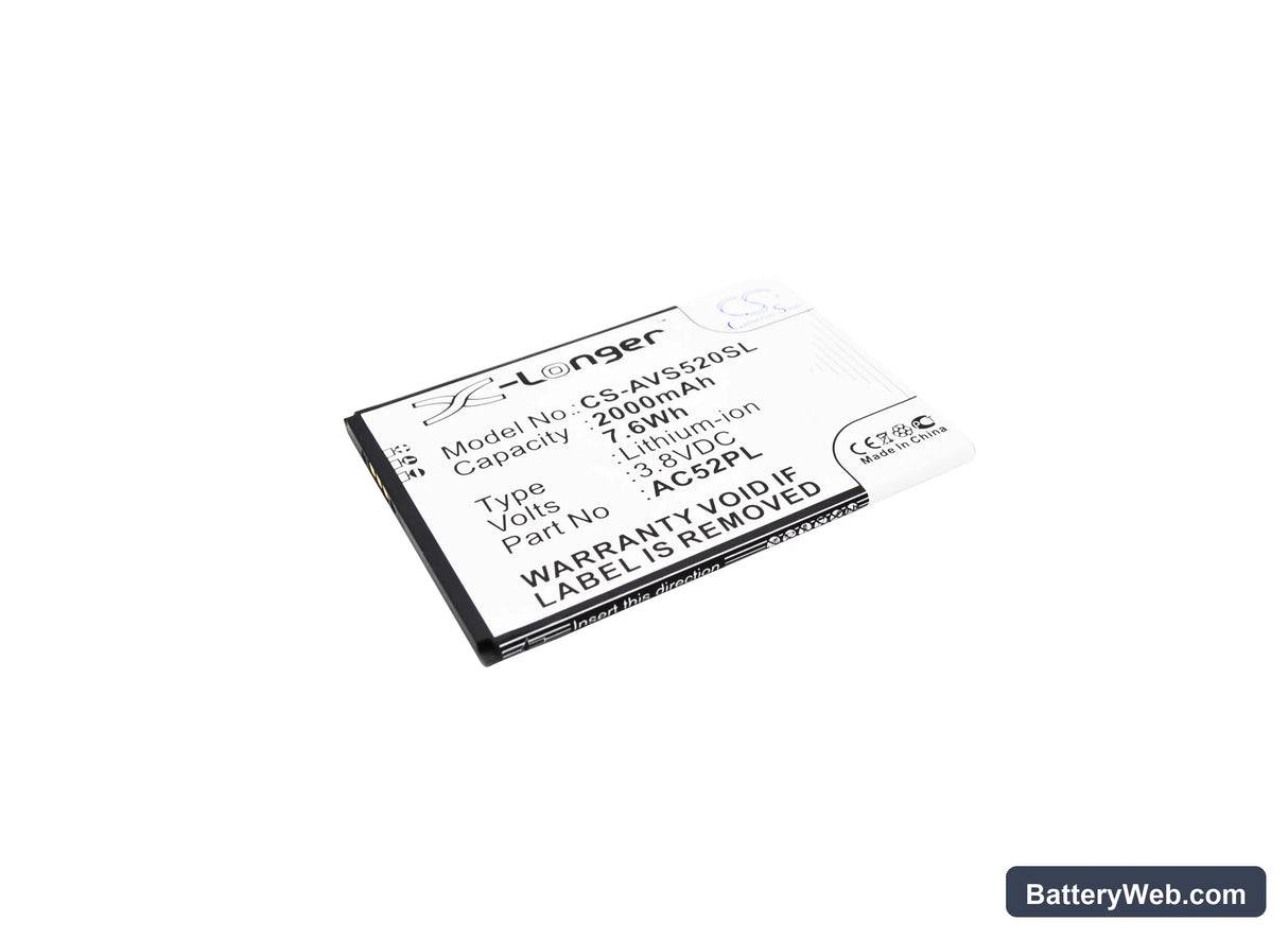 Archos 52 Platinum Replacement Battery, 3.8V, 2000mAh, Li-ion 1