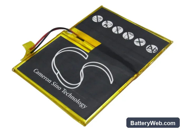 Archos 5 60GB Replacement Battery, 3.7V, 2600mAh, Li-Polymer 4