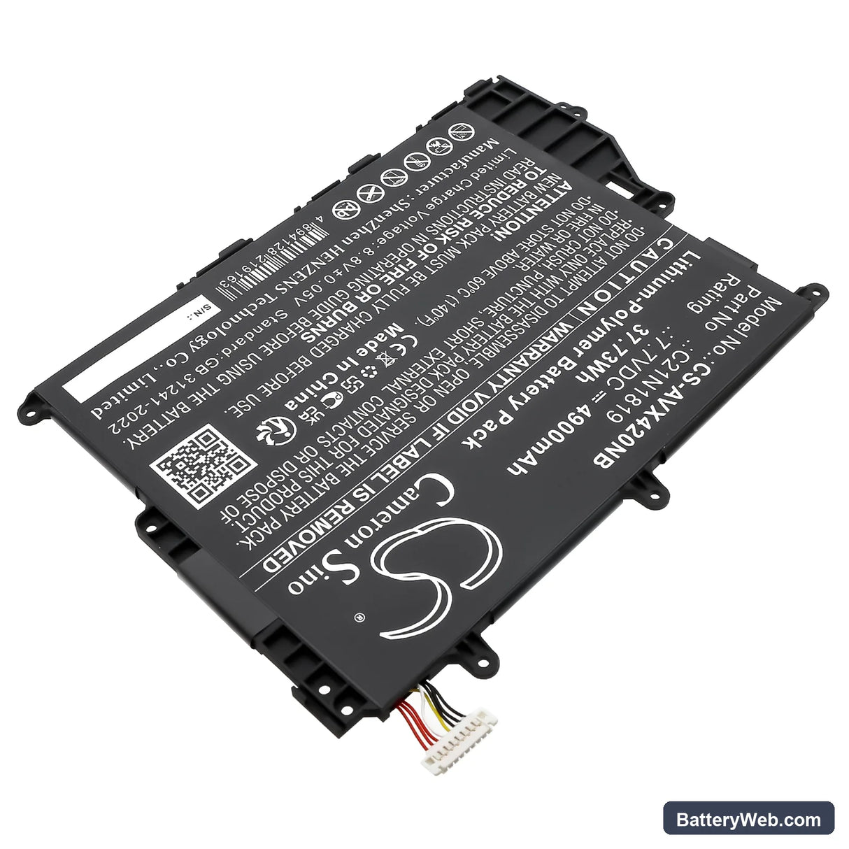 Asus A420UA Replacement Battery, 7.7V, 4900mAh, Li-Polymer 2